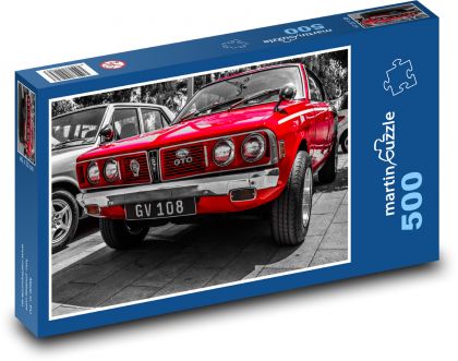 Klasický červený vůz - puzzle 500 dílků
