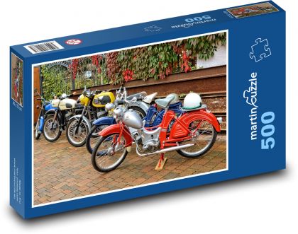 Zbierka starých motocyklov - Puzzle 500 dielikov, rozmer 46x30 cm 