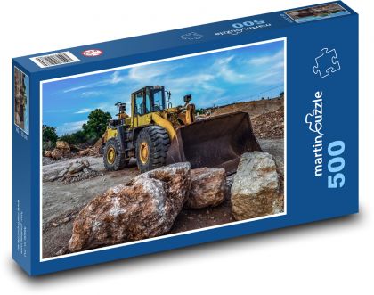 Stroj - buldozér - Puzzle 500 dielikov, rozmer 46x30 cm 