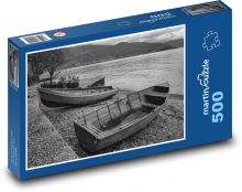 Lode na brehu Puzzle 500 dielikov - 46 x 30 cm 