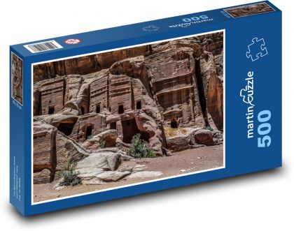 Skalné mesto Petra, Jordánsko - Puzzle 500 dielikov, rozmer 46x30 cm 