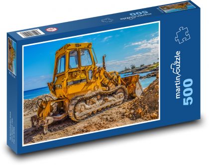 Bulldozer, construction equipment - Puzzle of 500 pieces, size 46x30 cm 