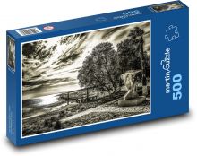 Wybrzeże nad morzem Puzzle 500 elementów - 46x30 cm