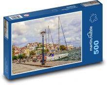 Łodzie, port Puzzle 500 elementów - 46x30 cm