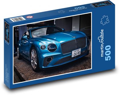 Luxusné modré auto - Puzzle 500 dielikov, rozmer 46x30 cm 