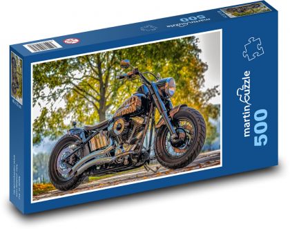 American classic motorcycle - Puzzle of 500 pieces, size 46x30 cm 