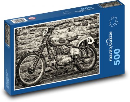 Motocykl - konstrukcja  - Puzzle 500 elementów, rozmiar 46x30 cm