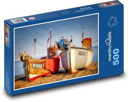 Rybárske plavidlá - Puzzle 500 dielikov, rozmer 46x30 cm 
