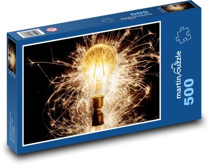 Żarówka i brylant - Puzzle 500 elementów, rozmiar 46x30 cm