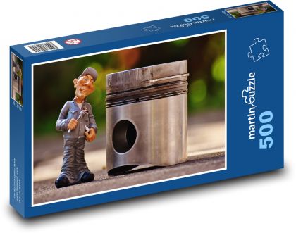 Amateur car mechanic - Puzzle of 500 pieces, size 46x30 cm 