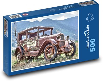 Staré auto, veterán - Puzzle 500 dílků, rozměr 46x30 cm