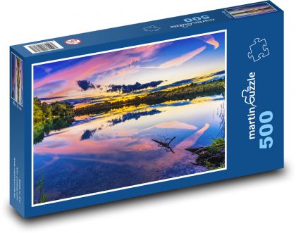 Jezero, hladina, příroda - Puzzle 500 dílků, rozměr 46x30 cm