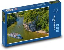 Austria - statek na Dunaju Puzzle 500 elementów - 46x30 cm