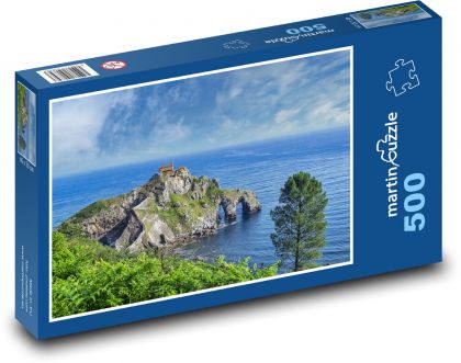 Kostol, more - Puzzle 500 dielikov, rozmer 46x30 cm 