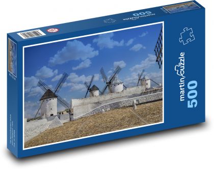 Větrné mlýny - Puzzle 500 dílků, rozměr 46x30 cm