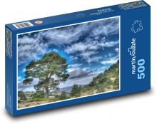 Ein einsamer Baum über den Hügeln Puzzle 500 Teile - 46 x 30 cm