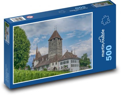 Švajčiarsko - hrad - Puzzle 500 dielikov, rozmer 46x30 cm 