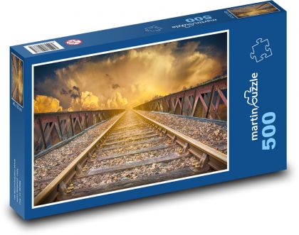 Železničné trate - Puzzle 500 dielikov, rozmer 46x30 cm 