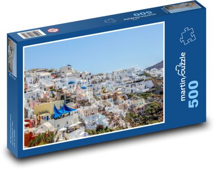 Řecko - Santorini - Puzzle 500 dílků, rozměr 46x30 cm