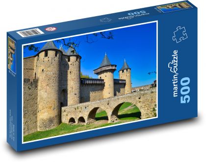 Opevnění města Carcassonne ve Francii - puzzle 500 dílků