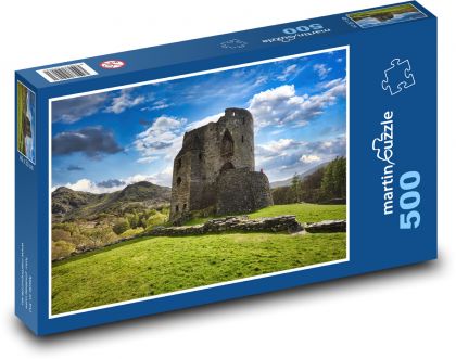 Ruiny zamku Snowdonia - Anglia - Puzzle 500 elementów, rozmiar 46x30 cm