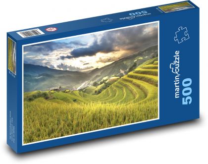 Vietnam - rice field - Puzzle of 500 pieces, size 46x30 cm 