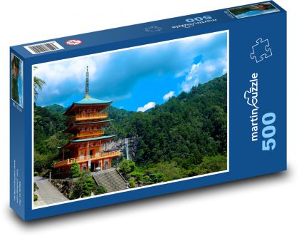 Japonsko - Pagoda - Puzzle 500 dílků, rozměr 46x30 cm