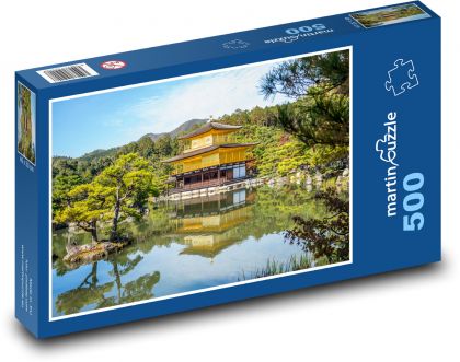 Złota Świątynia w Japonii - Puzzle 500 elementów, rozmiar 46x30 cm