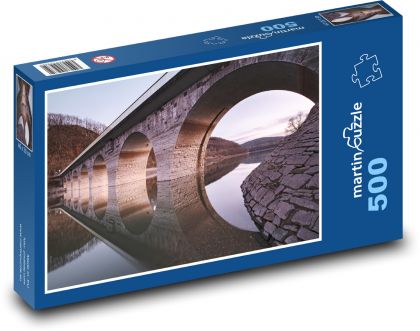 Most, řeka - Puzzle 500 dílků, rozměr 46x30 cm