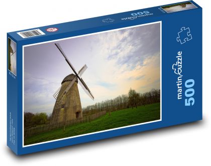Holandsko - větrný mlýn - puzzle 500 dílků