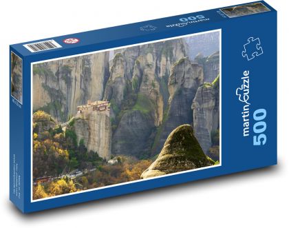 Hohe Felsen in Meteora - Griechenland - Puzzle - 500 Teile