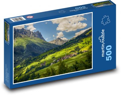 Švýcarské Alpy - puzzle 500 dílků