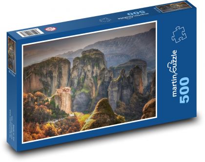 Řecko - Meteora - Puzzle 500 dílků, rozměr 46x30 cm