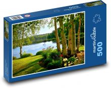 Flowers by the lake Puzzle of 500 pieces - 46 x 30 cm