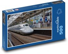 Vlak v Japonsku - Šinkansen Puzzle 500 dílků - 46 x 30 cm