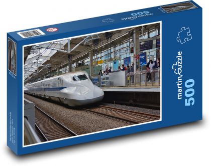 Pociąg w Japonii - Shinkansen - Puzzle 500 elementów, rozmiar 46x30 cm