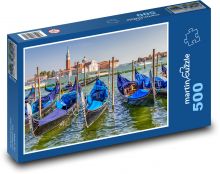 Gondoly na řece - Benátky Puzzle 500 - 46x30 cm