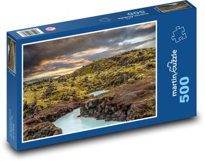 Island - krajina, příroda - Puzzle 500 dílků, rozměr 46x30 cm