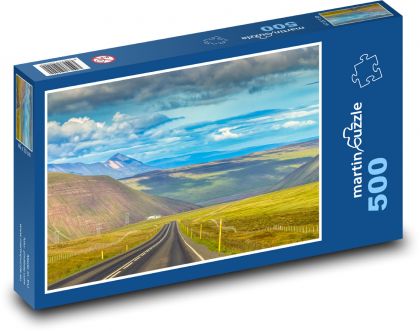 Iceland - mountains, road - Puzzle of 500 pieces, size 46x30 cm 