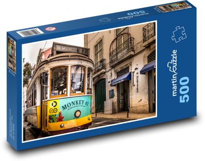 Portugalsko - tramvaj - Puzzle 500 dílků, rozměr 46x30 cm
