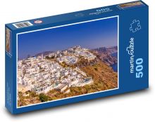 Město Santorini - Řecko Puzzle 500 dílků - 46 x 30 cm