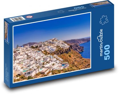 Řecko - Santorini - Puzzle 500 dílků, rozměr 46x30 cm
