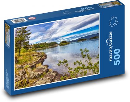 Norsko - jezero - Puzzle 500 dílků, rozměr 46x30 cm