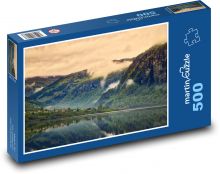 Mountain landscape with lake Puzzle of 500 pieces - 46 x 30 cm 