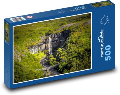 Island - vodopád - Puzzle 500 dielikov, rozmer 46x30 cm 