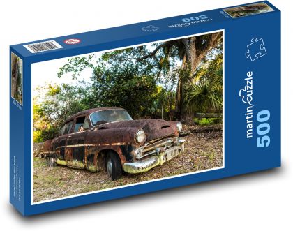 Rezavý opustený veterán - Puzzle 500 dielikov, rozmer 46x30 cm 