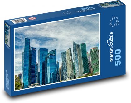 Moderní městské panorama Singapuru - puzzle 500 dílků