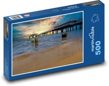Mólo pri západe slnka Puzzle 500 dielikov - 46 x 30 cm 