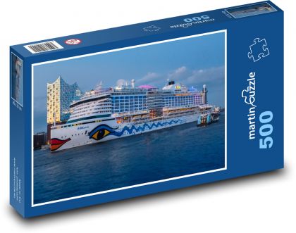 Hamburg - loď - Puzzle 500 dielikov, rozmer 46x30 cm 