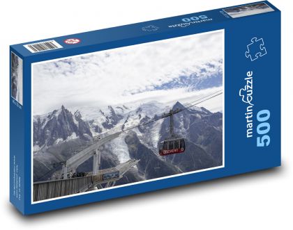 Mountains, cable car - Puzzle of 500 pieces, size 46x30 cm 